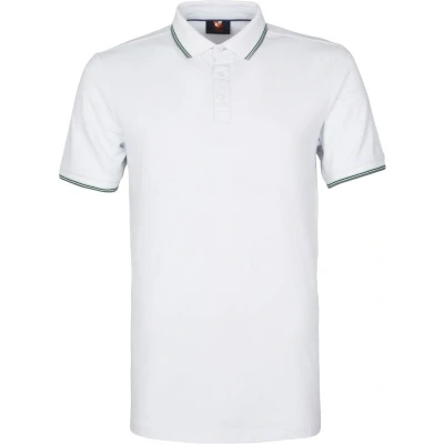 Afbeelding van Suitable Polo Jesse Wit maat 3XL heren met Slim fit Pasvorm Stretch Herenkleding Poloshirt