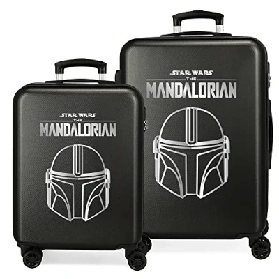 Afbeelding van Star Wars Legend kofferset zwart 55/68 cm harde schaal ABS zijcombinatieslot 104L 6kg 4 dubbele wielen handbagage