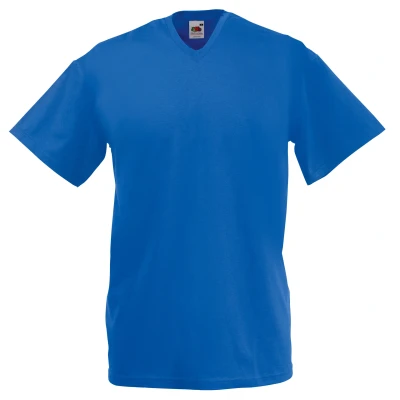 Afbeelding van Fruit Of The Loom Heren Valuegewicht V hals, T shirt met korte mouwen. (Royaal)