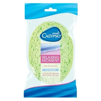 Afbeelding van Spontex Calypso Relax Luffa spons met katoen en linnen (kleuren gesorteerd)