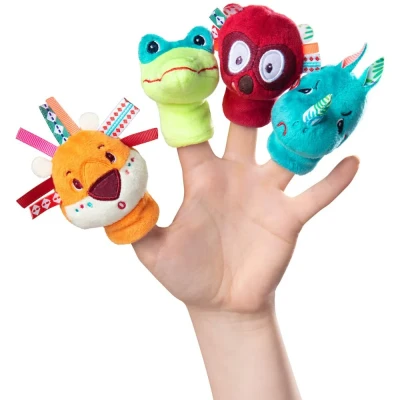 Afbeelding van Lilliputiens vingerpoppetjes jungle 4st