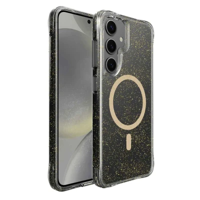 Afbeelding van Samsung Galaxy S24 Glitter Hoesje Kunststof imoshion Hardcase/Backcover Goud Telefoonhoesje