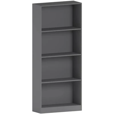 Afbeelding van Vida Designs Cambridge 4 Tier Grote Boekenkast, Grijs Houten Rekken Display Opbergunit Kantoor Woonkamer Meubels