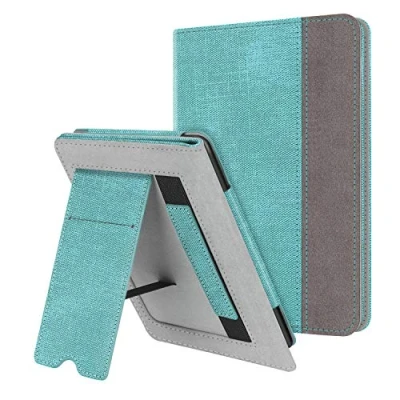 Afbeelding van Fintie Hoes voor Kindle Paperwhite (Fits All New 10th Generation 2018 / Generations) Premium PU leer Stand Protective Cover met Kaartsleuf en Handband, Denim Turquoise