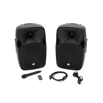 Afbeelding van Omnitronic XFM 212AP Actieve 2 Weg Speaker Set met Wireless Micr