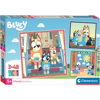 Afbeelding van Clementoni Legpuzzel Super Color Vierkant Bluey, 3x48st.
