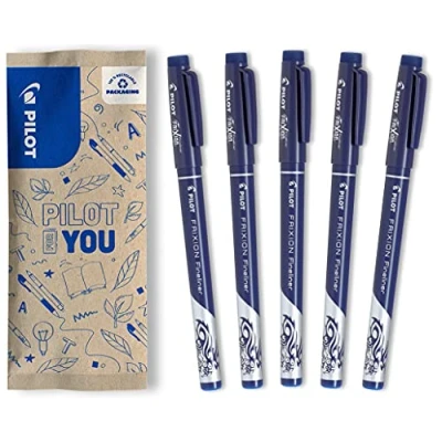 Afbeelding van Pilot FriXion fineliner, uitwisbare set van 5 (blauw)