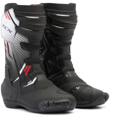 Afbeelding van TCX S TR1 Air geperforeerde motorlaarzen, zwart wit rood, afmeting 45 voor man