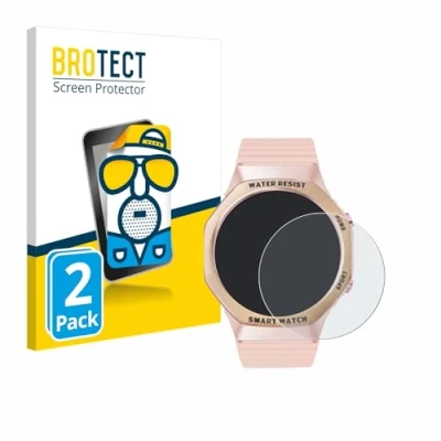 Afbeelding van BROTECT (2 Stuks) Antireflecterende Beschermfolie voor Mutoy Smartwatch 1.32&quot; (rond) Anti Glare Screen Protector, Mat, Ontspiegelend