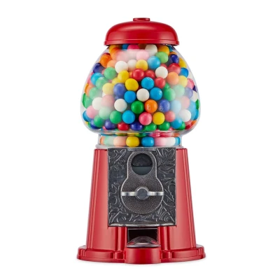 Afbeelding van Kauwgomballenautomaat Rood Staal L 11,5 X B H 23 Cm Balvi
