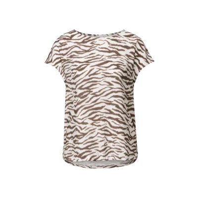 Afbeelding van Street One Gemustertes Blouse, Dames, Maat: 34, Braun