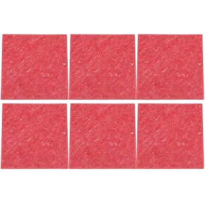 Afbeelding van 6 Stuks Geluidsabsorberende Plaat, Akoestische Polyester Vezel Geluidsisolatie Brandwerende Demperpanelen Voor Opnamestudio, Thuisbioscoop(rood)