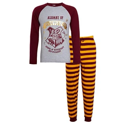 Afbeelding van Harry Potter Heren pyjama Alumni Zweinstein PJs Griffoendor T shirt + lounge broek, Gryffindor, XL