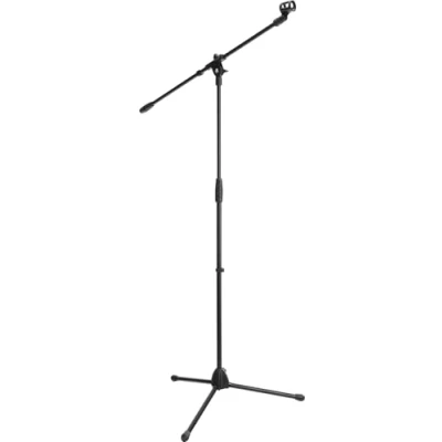Afbeelding van McGrey MBS 01 Microfoonstatief met microfoonarm en microfoonklem Microfoonstandaard zwenkarm, in hoogte verstelbaar tot ca. 154 cm, statief, kabelklemmen, lengte 75 cm) zwart