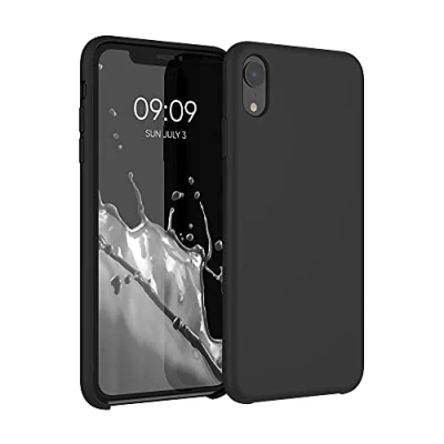 Afbeelding van kwmobile telefoonhoesje geschikt voor Apple iPhone XR Hoesje met siliconen coating Smartphone case in zwart