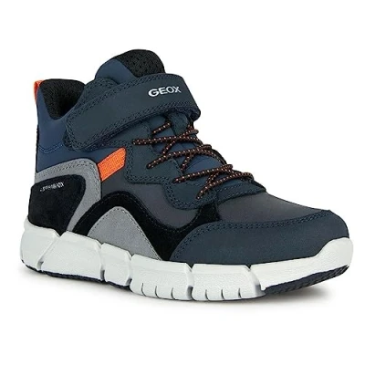 Afbeelding van Geox J Flexyper B ABX enkellaars voor jongens, Navy Oranje, 5 UK