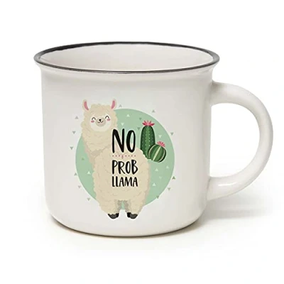 Afbeelding van Legami Cup Puccino Llama mok, porselein, meerkleurig, 350 ml