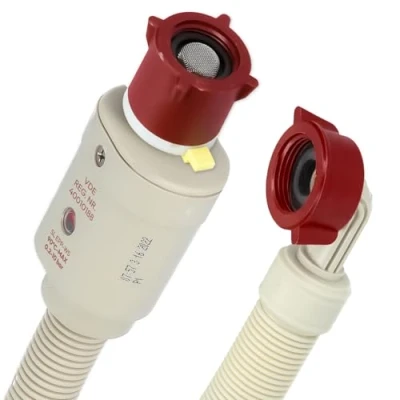 Afbeelding van Kenekos 1,5m 3m Aquastop slang 3/4 inch draad max. 90C, veiligheidsinlaatslang incl. veiligheidsventiel+vuilfilter voor wasmachine, inlaatslang 1,5 m