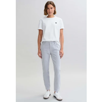 Afbeelding van Opus SLIM Evita Glazed Broek, Dames, Maat: 38x28, Hazy fog melange