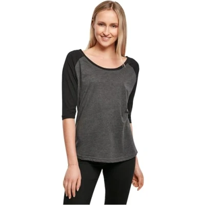 Afbeelding van Build Your Brand T shirt voor dames, wit/grijs, L