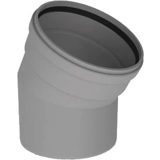 Afbeelding van Burgerhout Twinline rookgas bocht PP Ø 150 mm 30