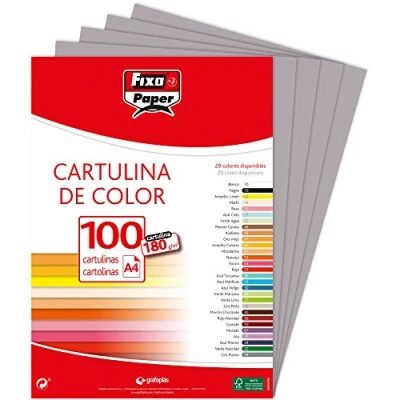 Afbeelding van Fixo 11110474 A4 Cardstock, 100 vel, donkergrijze kleur