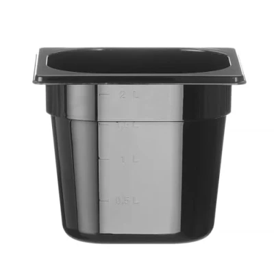 Afbeelding van Gastronormbak Polycarbonaat zwart 1/6 150mm
