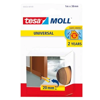 Afbeelding van Dorpelstrip Tesa 1 meter (Schuimprofiel, Zelfklevend, Bruin)