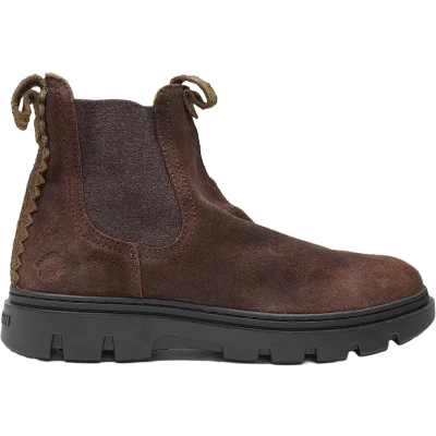 Afbeelding van Satorisan Unalome Chelsea Desert Oasis Enkel Laarzen Mannen Vintage Leer Kleur Walnut Maat 46