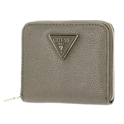 Afbeelding van GUESS Meridian Small Zip Around Wallet Pewter