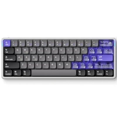 Afbeelding van nuphy Air60 HE Magnetische Schakelaar Gaming Toetsenbord, 61 Toetsen Bedraad 60% Compact, Bedieningspunt Verstelbaar, 8K Hz Polling Rate, Hall Effect Switches toetsenbord Low Profile