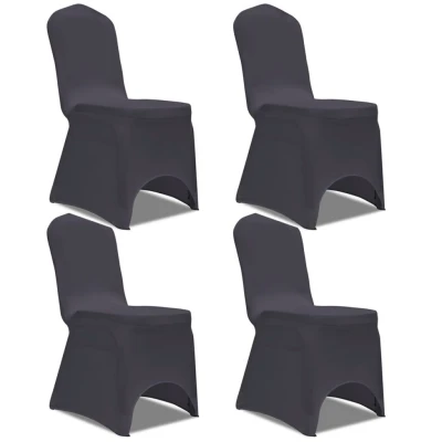 Afbeelding van Stoelhoes stretch antraciet 4 stuks