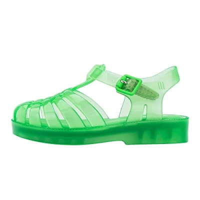 Afbeelding van melissa Mini Possession BB Platte sandalen voor meisjes, Transparant groen, 21 EU