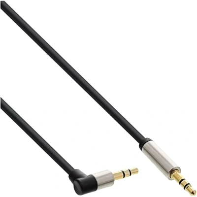 Afbeelding van Premium 3,5mm Jack stereo audio slim kabel haaks 10 meter