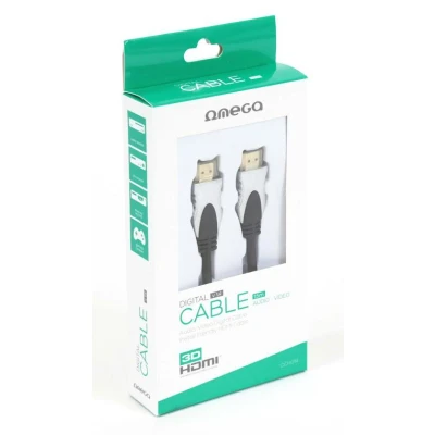 Afbeelding van OMEGA HDMI High Speed Kabel met Ethernet 2x mannelijk zwart verguld 1,5 meter
