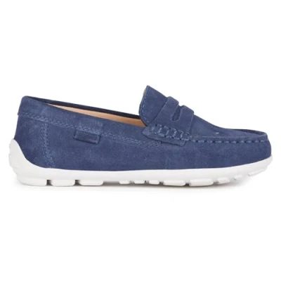 Afbeelding van Geox NEW FAST Instappers voor kinderen, Maat: 37, Navy white Leer