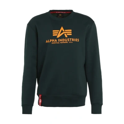 Afbeelding van Alpha Industries Basic Sweater, Heren, Maat: Small, Dark petrol