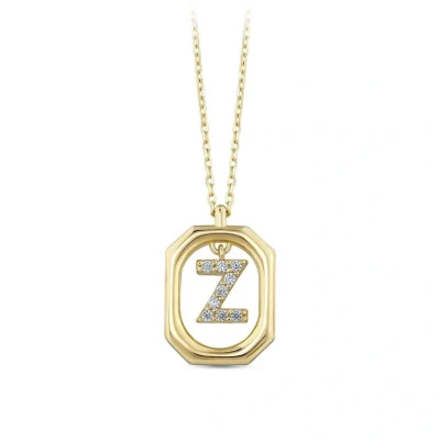 Afbeelding van Goud Hanger Letter Z met Ketting Zirkonia 14 karaats