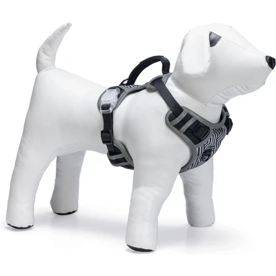 Afbeelding van Beeztees Safety Gear Parinca Premium Y Tuig Hondentuig LED Nylon Zwart 40 61 cm x 20 mm