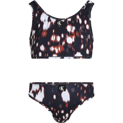 Afbeelding van Calvin Klein crop bikini donkerblauw/rood/wit