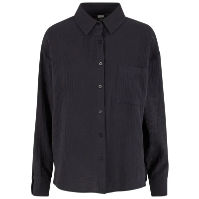 Afbeelding van Urban Classics Overhemdblouse, Dames, Maat: Large, Black