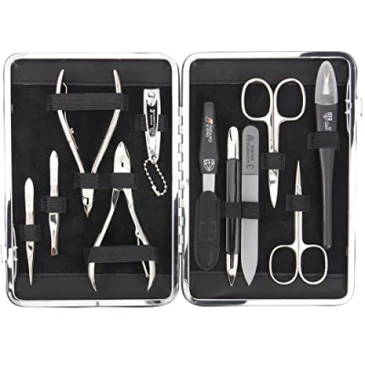 Afbeelding van DREI SCHWERTER Germany manicureset &#039;Imola` etui nagelset nagelschaar, 11 delig (1405)