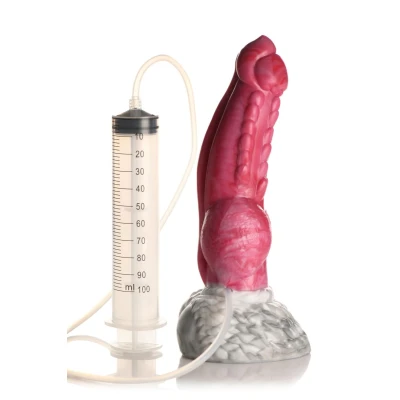 Afbeelding van XR Brands Resurrector Phoenix Spuitende Siliconen Dildo Rood/Wit