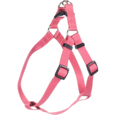 Afbeelding van Flamingo Step&amp;Go Noekie Roze M Hondenharnas Traploos verstelbaar met klikgesp Anti trek A: 35 60 cm B: x 20 mm 2