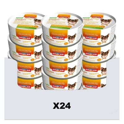 Afbeelding van 24x Smolke Hondenvoer Soft Paté Kip 125 gr