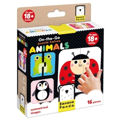 Afbeelding van Banana Panda On the Go Puzzel halve dieren 18m+