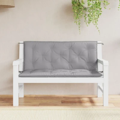 Afbeelding van Tuinbankkussens 2 st 120x50x7 cm oxford stof grijs