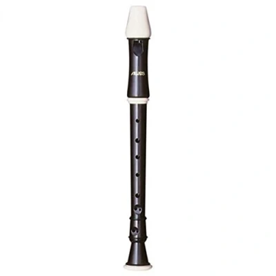 Afbeelding van Aulos F Sopranino Blokfluit Symphony 507B (Barok vingerzetting, compleet met zakje en grepentabel, kunsthars, gebogen windkanaal), donkerbruin