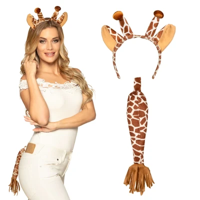 Afbeelding van Carnaval accessoireset Giraffe outfit