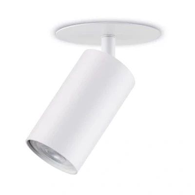 Afbeelding van Maclean Wandlamp inbouw / buis, spot rond aluminium GU10, 55x100mm, kleur wit MCE364 W